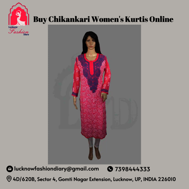 Buy Chikankari Women's Kurtis Online Picture Box