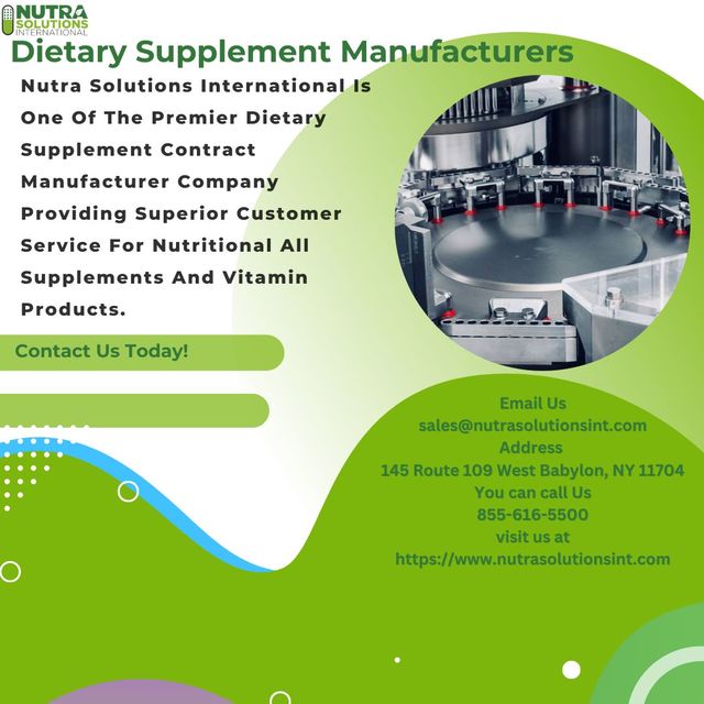 Dietary Supplement Manufacturers NutraSolutionslnt