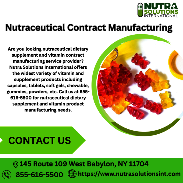 Nutraceutical Contract Manufacturing NutraSolutionslnt