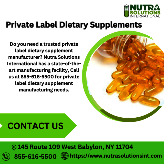 Private Label Dietary Supplements NutraSolutionslnt