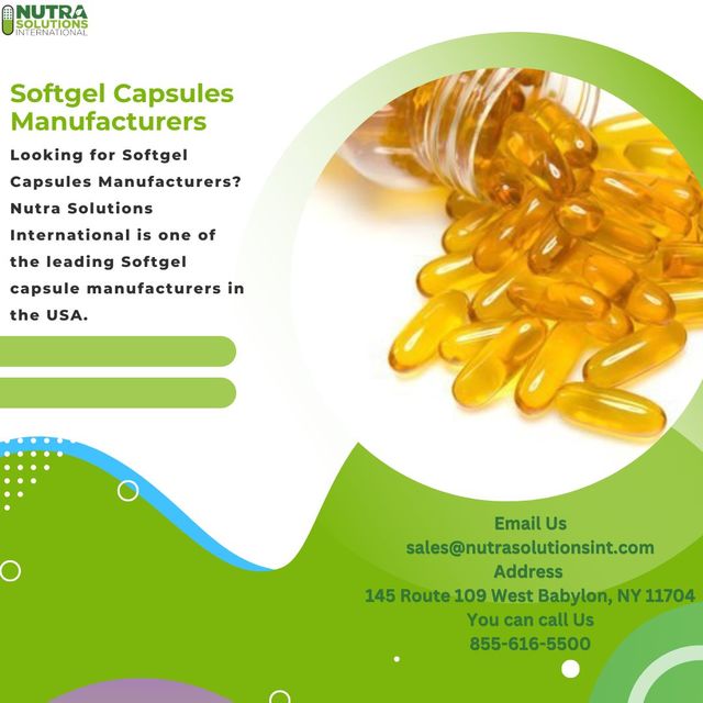 Softgel Capsules Manufacturers NutraSolutionslnt