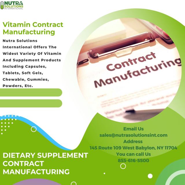 Vitamin Contract Manufacturing NutraSolutionslnt