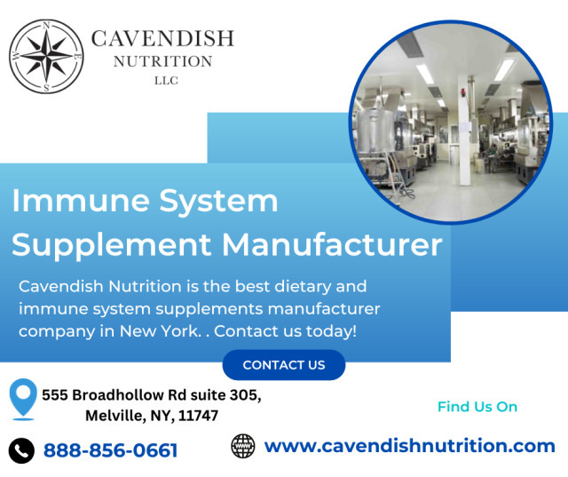 Immune System Supplement Manufacturer Cavendish Nutrition