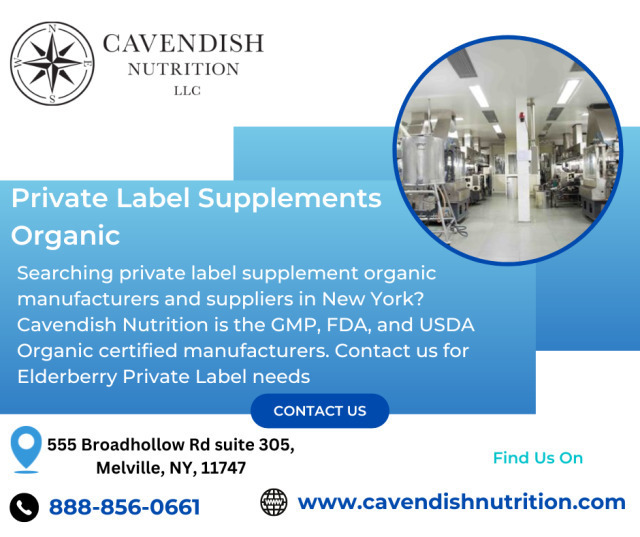 Private Label Supplements Organic Cavendish Nutrition