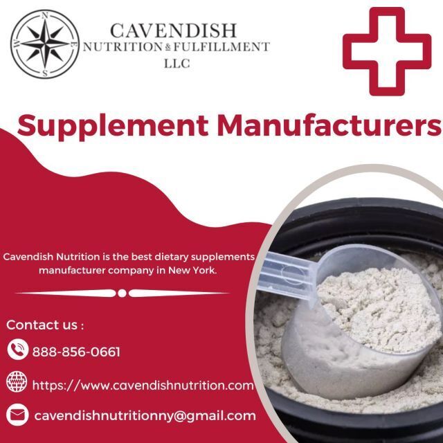 Supplement Manufacturers Cavendish Nutrition