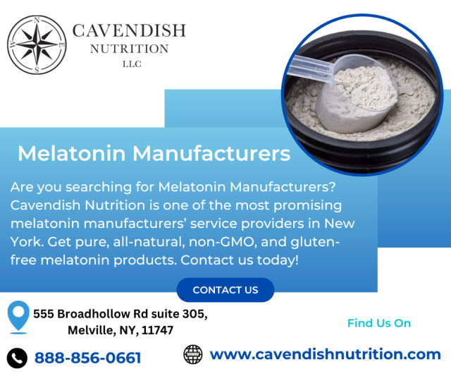 Melatonin Manufacturers Cavendish Nutrition