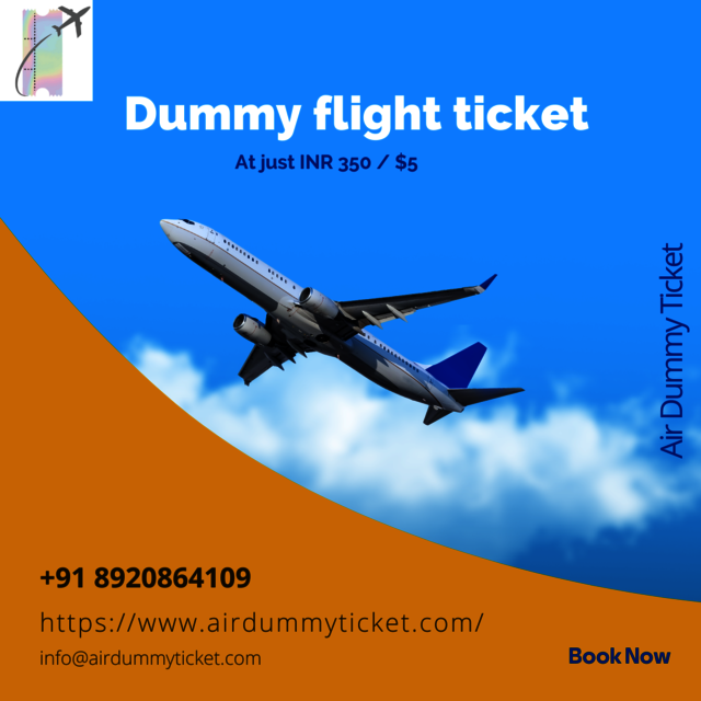 Dummy Flight Ticket Dummy flight ticket