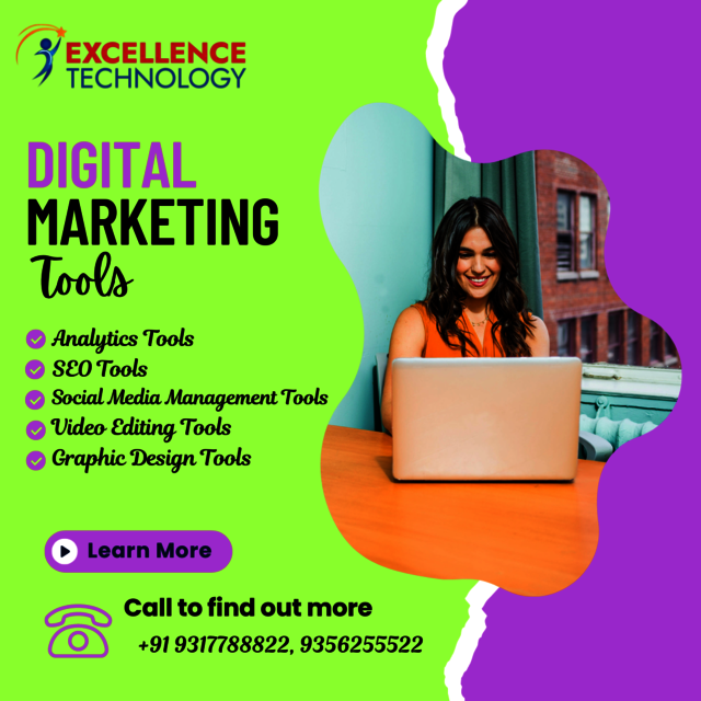 Black & Yellow Minimalist Digital Marketing Instag Digital Marketing Tools