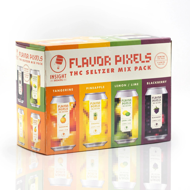 Delicious Thc Seltzer Drink Flavor Pixels 4mg THC woodburycbd.com