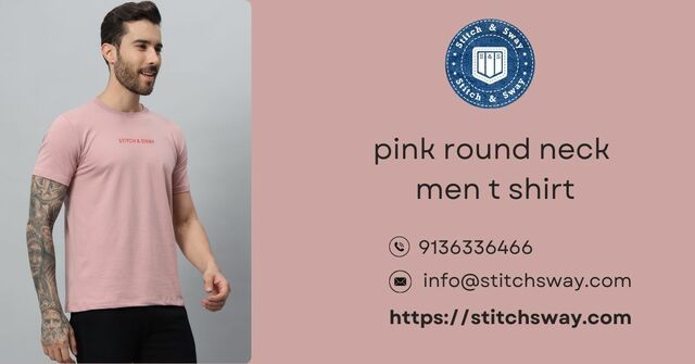 pink round neck men t shirt - Comfortable Soft Cot pink round neck men t shirt - Comfortable Soft Cotton