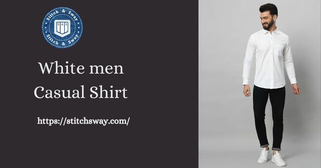 Traditional White Men's Casual Shirt Traditional White Men's Casual Shirt