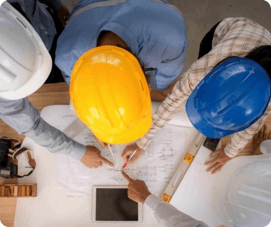 top-view-group-of-engineering-team-wearing-safety- Bay Area Lions Gate