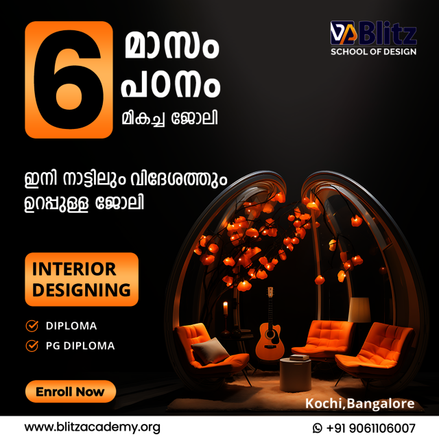 POSTER 77 Best Interior Designing Course in Kerala | Enroll Now!