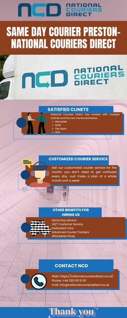 Same Day Courier Preston- National Couriers Direct NCD