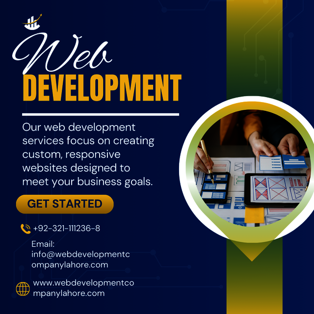 Blue and Yellow Minimalist Web Development Instagr Picture Box