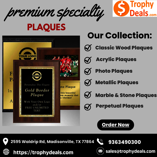 Plaques Get Premium Custom Plaques for Every Occasion at Trophy Deals