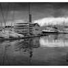 Comox Docks 2024 23 - Black & White and Sepia