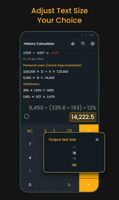 Calculator App Calculator with history