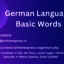 German Language Basic Words... - Picture Box