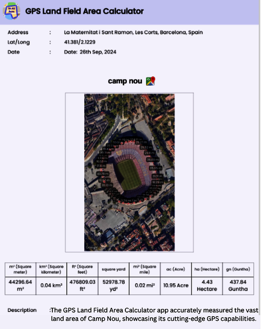 measure distance GPS Land Field Area Measure