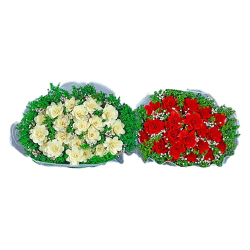 Palm Rose Blossom Bouquet Combo Dried flower Bouquets