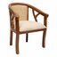 Comfy Teak Wood Fabric Upho... - Comfy Teak Wood Fabric Upholstered Arm Chairs