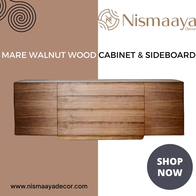 Mare Walnut Wood Cabinet & Sideboard Picture Box