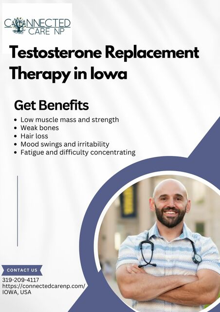 Testosterone Replacement Therapy in Iowa CONNECT CARE NP