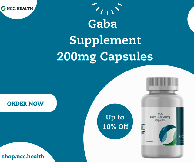 Gaba Supplement  200mg Capsules Shop NCC Health