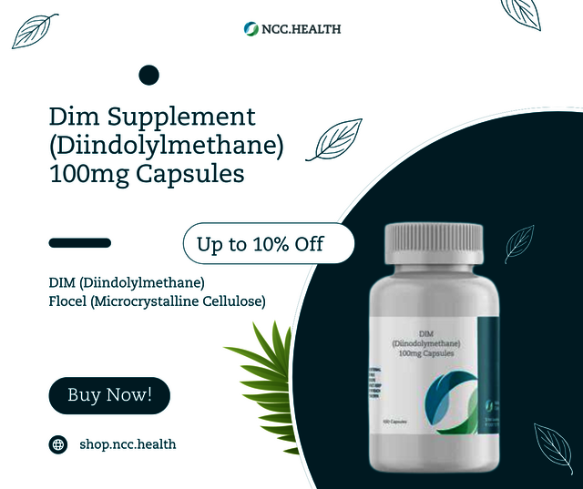 Dim Supplement (Diindolylmethane) 100mg Capsules Shop NCC Health