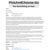 Pickandchoose.biz- the worlds biggest buy & sell marketing platform