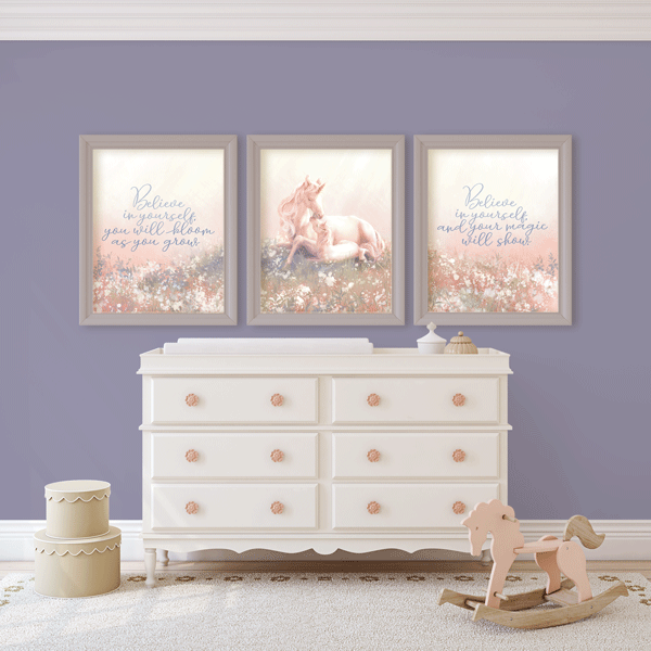 Believe- Unicorn Prints Dearest Little Decals