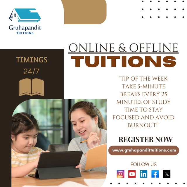 ONLINE AND OFFLINE TUITIONS @ GRUHAPANDITTUITIONS Picture Box