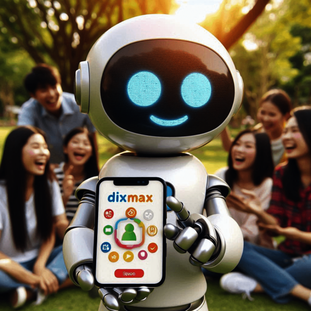 A Robot Holding a Phone with DixMax Opened in it? The Second World