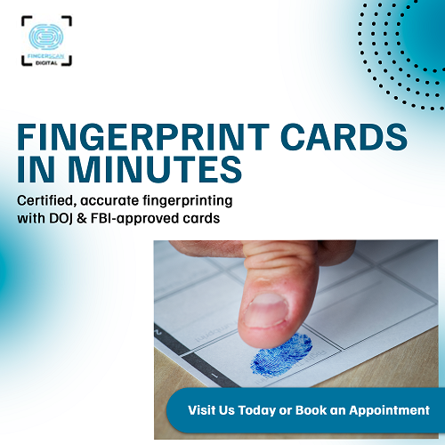 Fingerprint card flyer FingerScan Digital