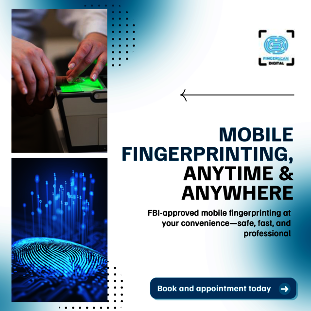 Mobile fingerprinting flyer FingerScan Digital