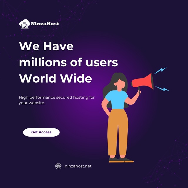 NinzaHost have million of users Worldwide NinzaHost