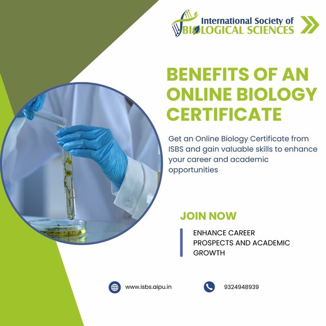 Benefits of an Online Biology Certificate Association of Indian Private Universities