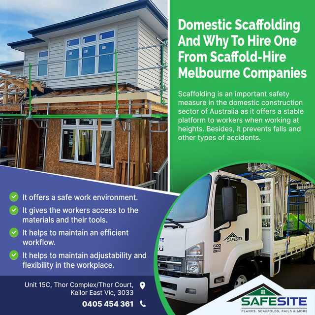 Domestic Scaffolds Melbourne Safe Site Group: Scafold, Two Plank, Guard Rail