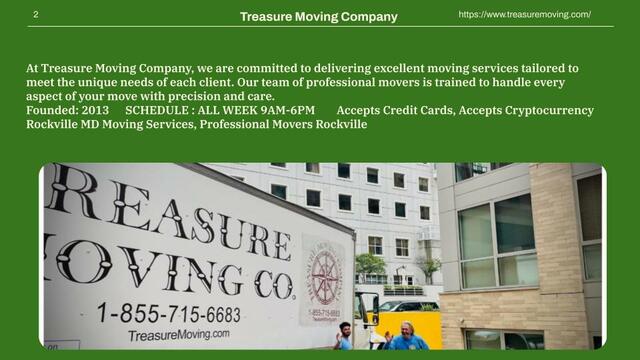 TREASURE MOVING COMPANY ROCKVILLE (1) Treasure Moving Company