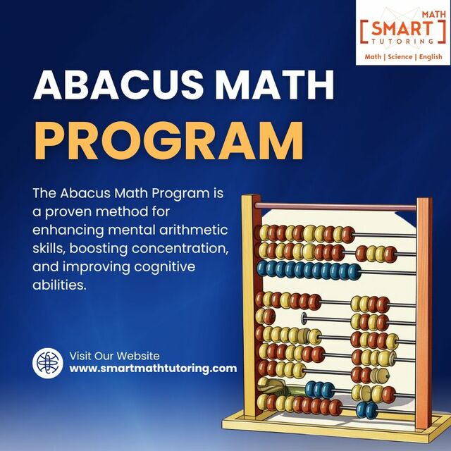 Blue and Orange Illustrative Referral Program Inst Abacus Math Program at Smart Math Tutoring
