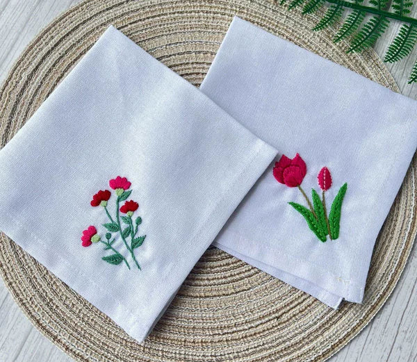 Embroidered Handkerchief Picture Box