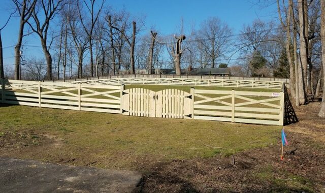 4-foot-high-pressure-treated-wood-Crossbuck-style- Fence & Deck
