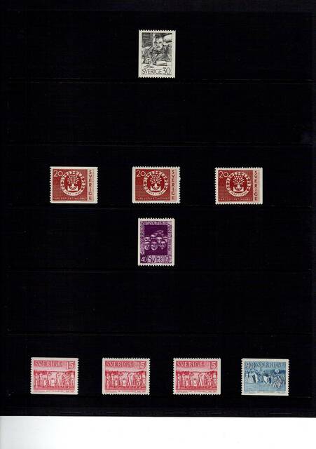 Schw1925-1970(6) Schweden MNH coll on pages