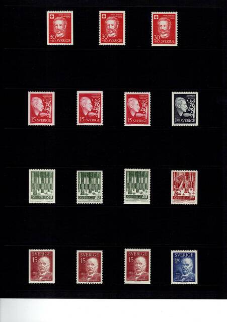 Schw1925-1970(7) Schweden MNH coll on pages