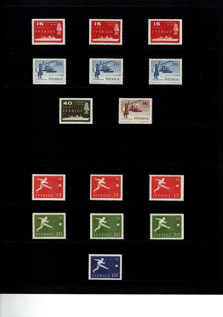 Schw1925-1970(9) Schweden MNH coll on pages