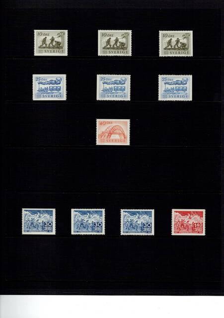 Schw1925-1970(10) Schweden MNH coll on pages