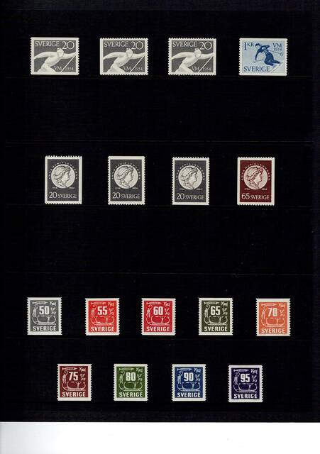 Schw1925-1970(13) Schweden MNH coll on pages