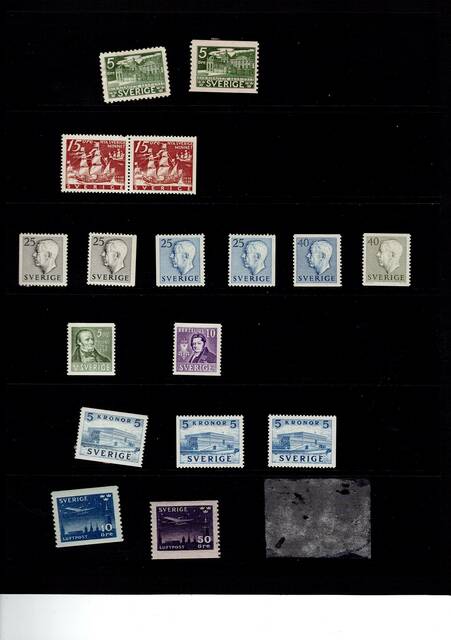 Schw1925-1970(17) Schweden MNH coll on pages