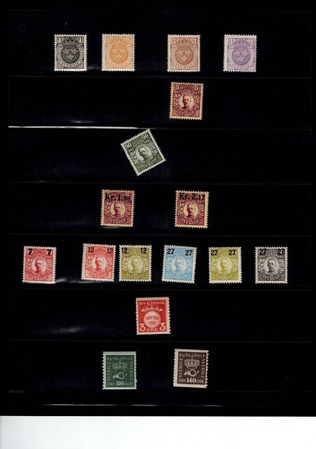 Schw1925-1970(18) Schweden MNH coll on pages